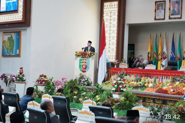 Pidato Perdana Gubernur Rahmat Mirzani Djausal Dalam Rapat Paripurna DPRD Provinsi Lampung