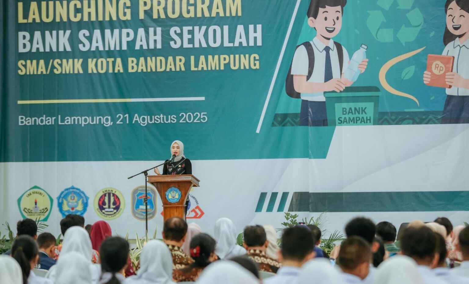 Pemprov Lampung Luncurkan Program Bank Sampah Sekolah SMA/SMK Kota Bandar Lampung