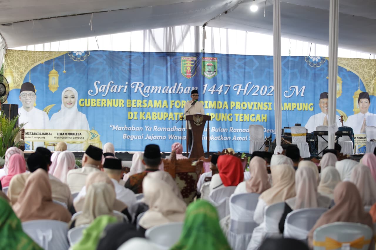 GUBERNUR RAHMAT MIRZANI DJAUSAL DAN IBU PURNAMA WULAN SARI LAKSANAKAN SAFARI RAMADAN DI LAMPUNG TENGAH, SERAP ASPIRASI DAN PERCEPAT PEMBANGUNAN INFRASTRUKTUR SERTA LAYANAN PUBLIK