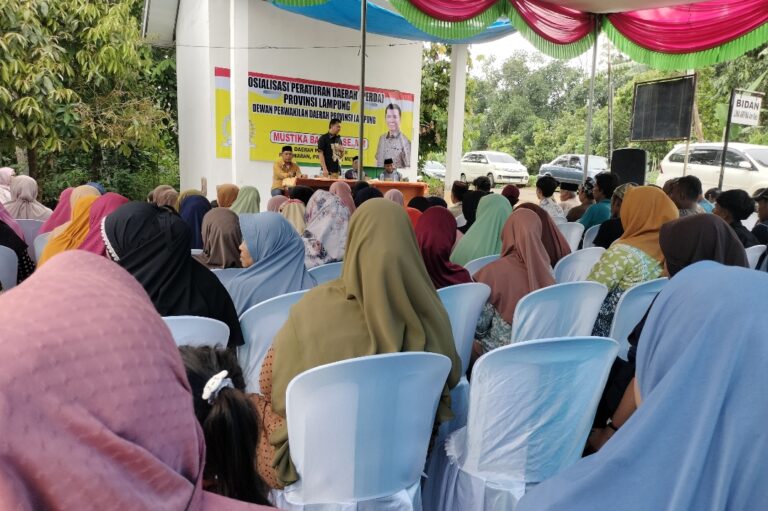 Mustika Bahrum Gelar Sosperda Perdana di  Desa Tanjung Agung