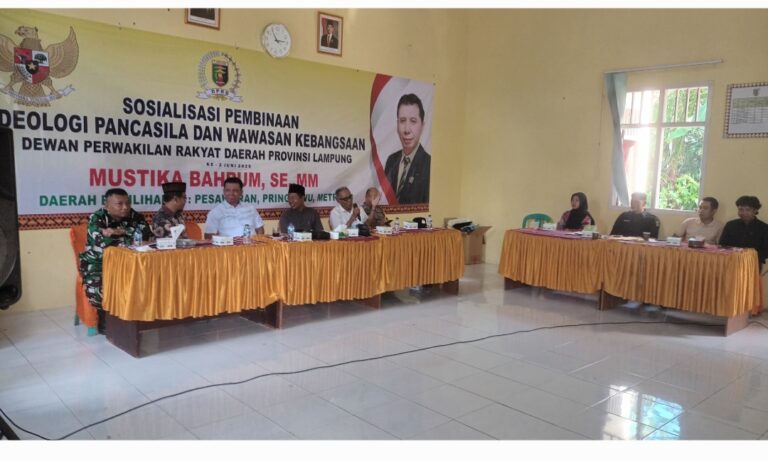 Mustika Bahrum Sosialisasikan Pancasila di Hadapan Warga Paguyuban Waylima Pesawaran
