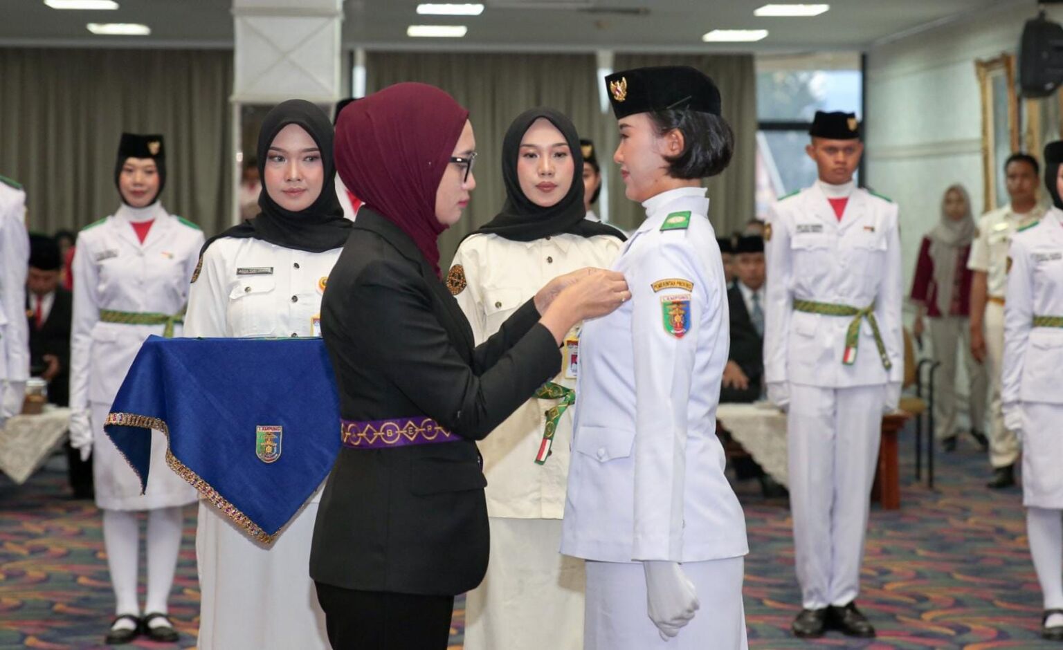 Pemprov Lampung Kukuhkan Pasukan Pengibar Bendera Pusaka Provinsi Lampung Tahun 2025